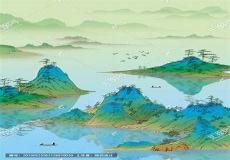 青山绿水怎么画儿童版